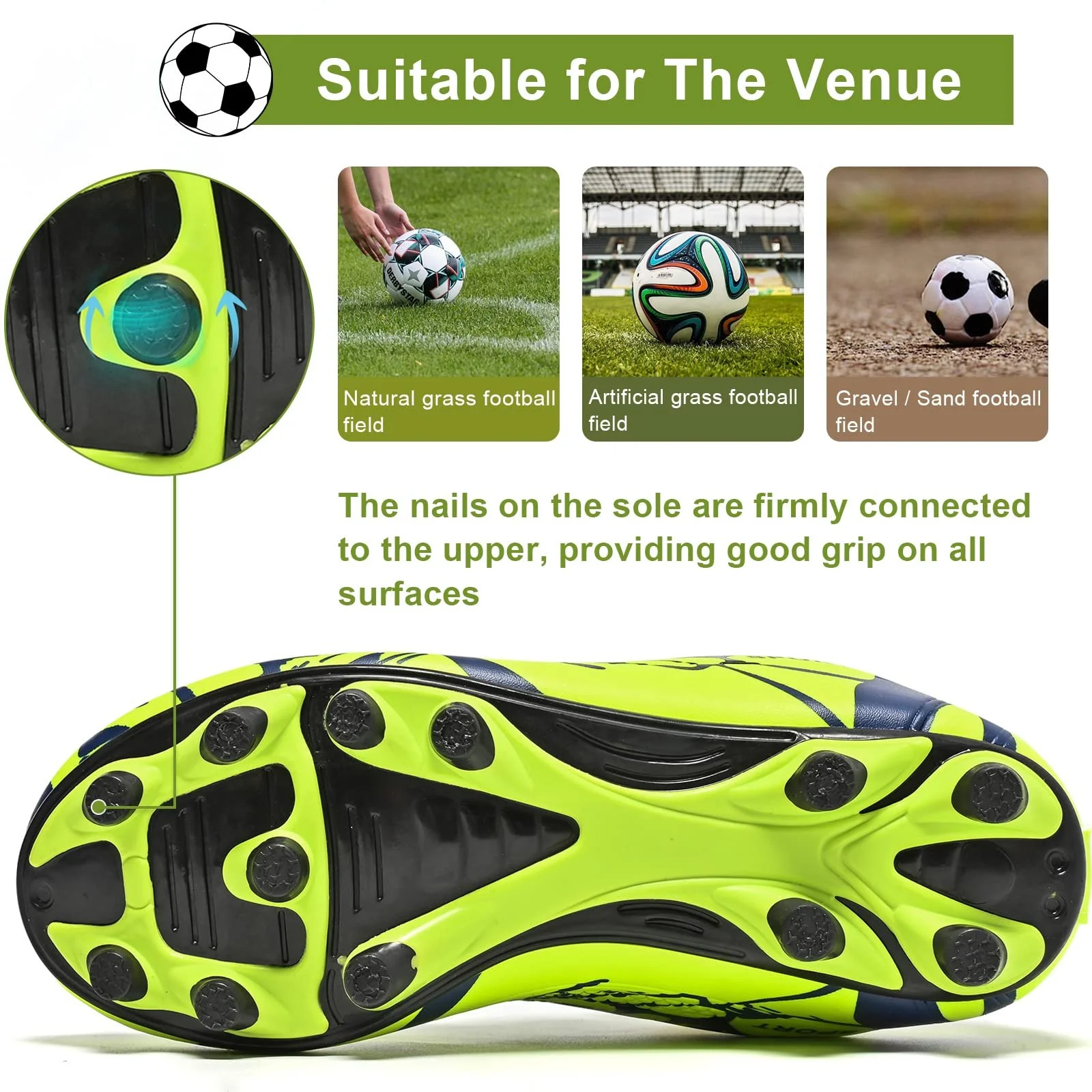 Футбольные бутсы детские унисекс, дышащие, легкие, нескользящие, размер 28-37, фото №5