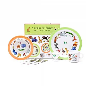 Детский набор посуды Safari Friends из меламина, 7 предметов - Фото 1