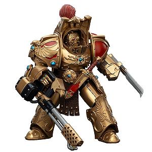 Фигурка Joytoy Warhammer The Horus Heresy 1/18 Legio Custodes Aquilon Terminator Squad Aquilon с огненным копьем Infernus JT00768 - Фото 1