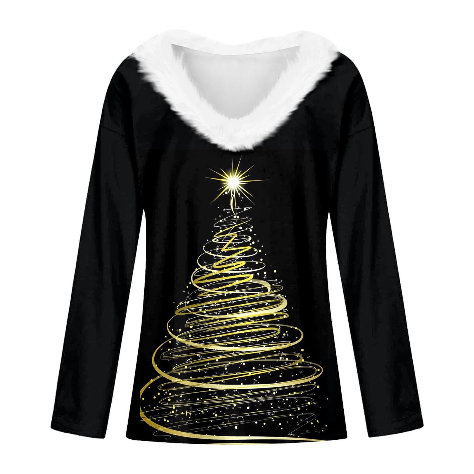 Різдвяний джемпер Жіночий з довгими рукавами V-подібним вирізом, фото №5 Різдвяний джемпер Жіночий з довгими рукавами V-подібним вирізом, фото №5