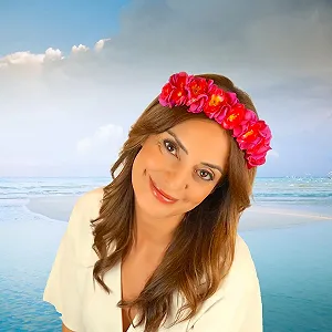 Обруч Квітка Fuchsia з Фіолетовими Квітами synthetic.ua - Фото 1