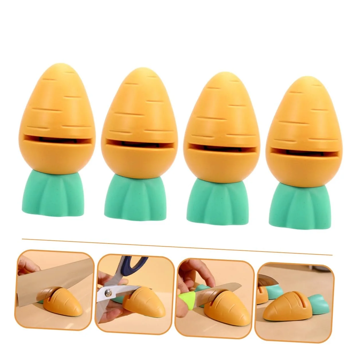 Набор точильных камней Ciieeo Carrot Shape в форме моркови ABS Orange, фото №9