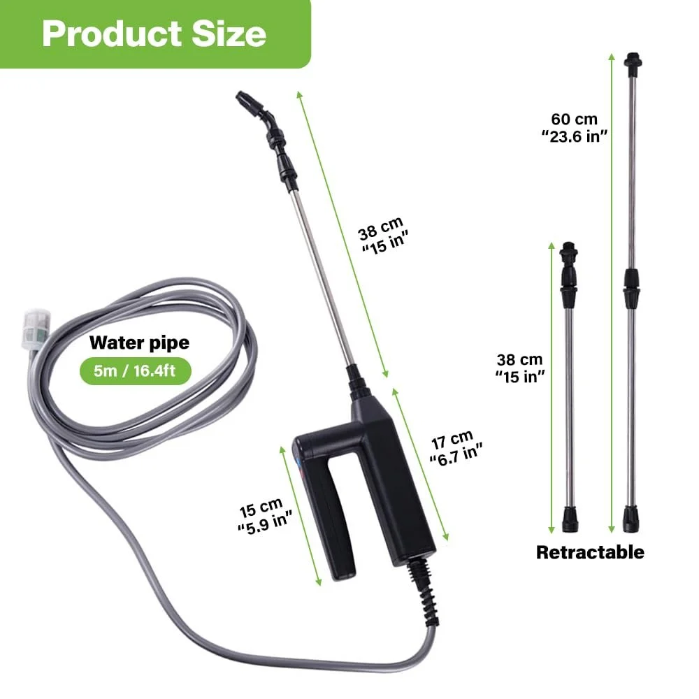 Акумуляторний обприскувач Garden Sprayer 5 V 5 насадок шланг 5 м, фото №2