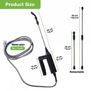 Акумуляторний обприскувач Garden Sprayer 5 V 5 насадок шланг 5 м synthetic.ua - Фото 1