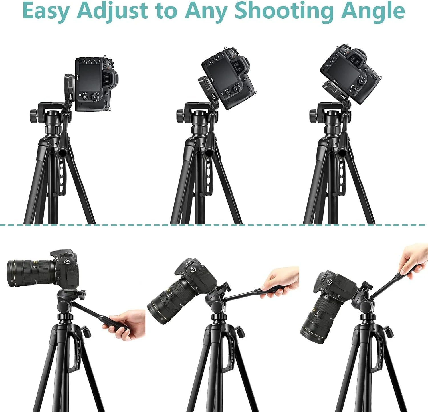 Штатив для камери EVERESTA 55" Чорний, фото №3 Штатив для камери EVERESTA 55" Чорний, фото №3