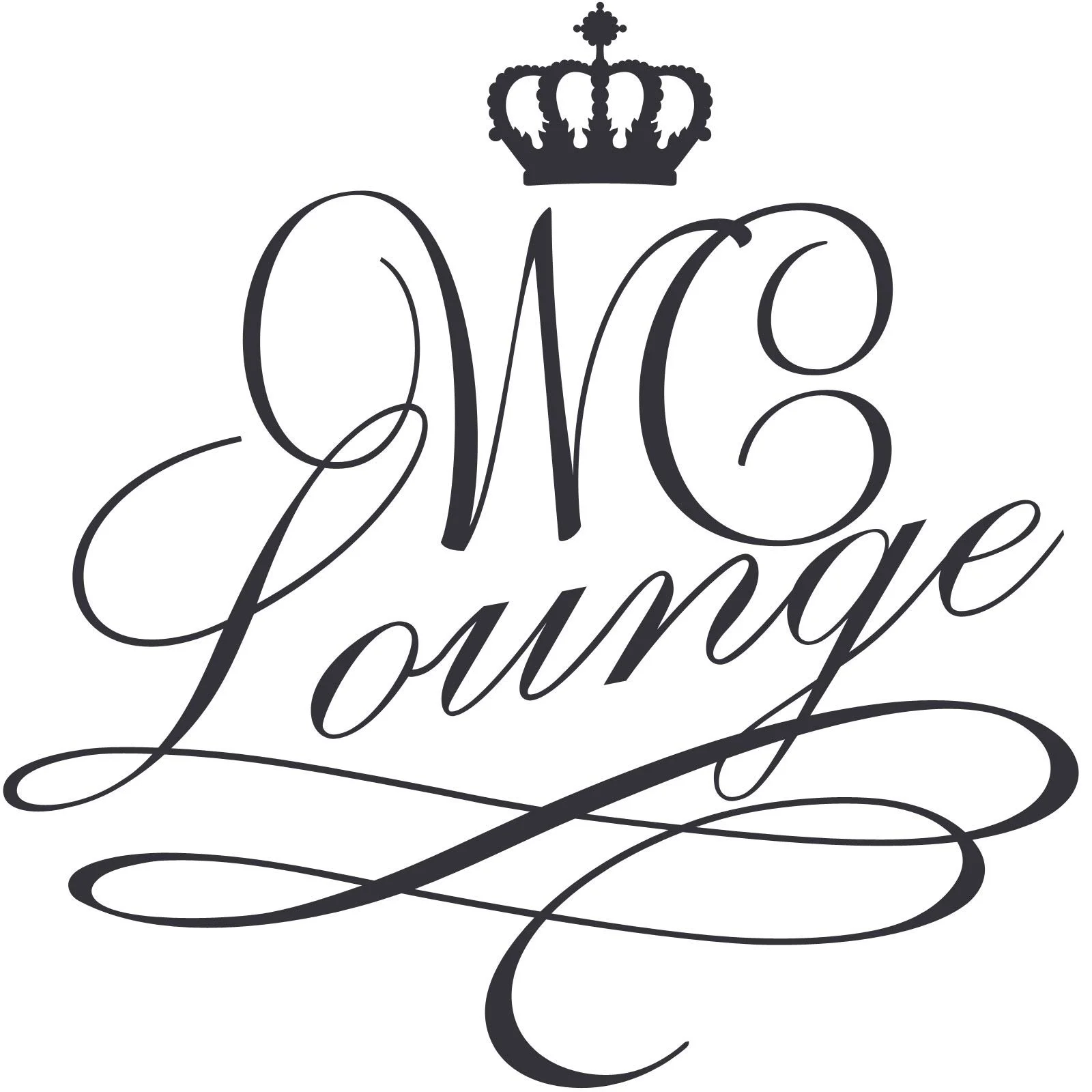 Наклейка на стену Grandora W5329 Toilet Lounge темно-серая 19 x 19 см, фото №1