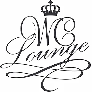 Наклейка на стіну Grandora W5329 Toilet Lounge темно-сіра 19 x 19 см - Фото 1