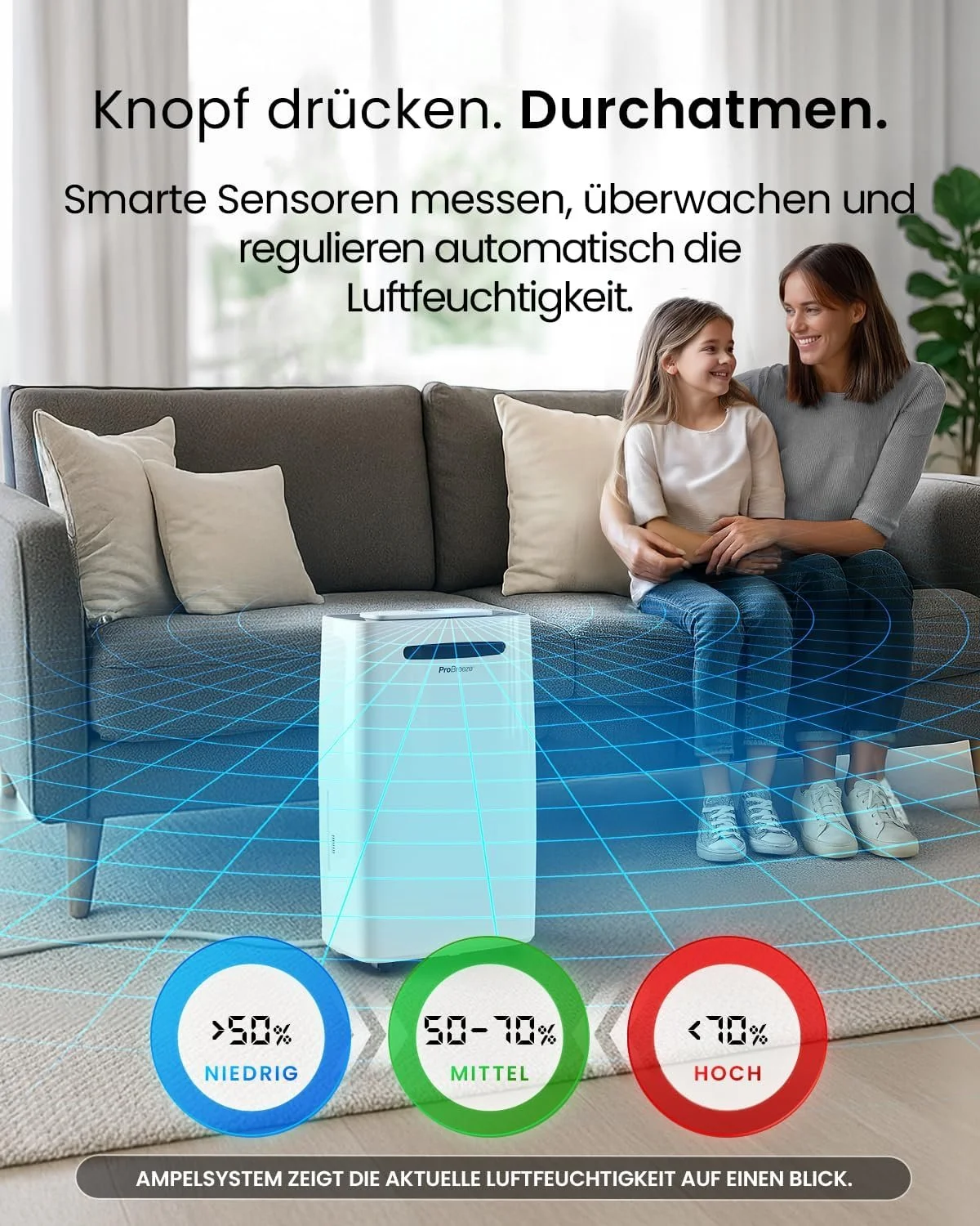 Осушувач повітря ProBreeze PB-08 20 л/добу Білий, фото №6