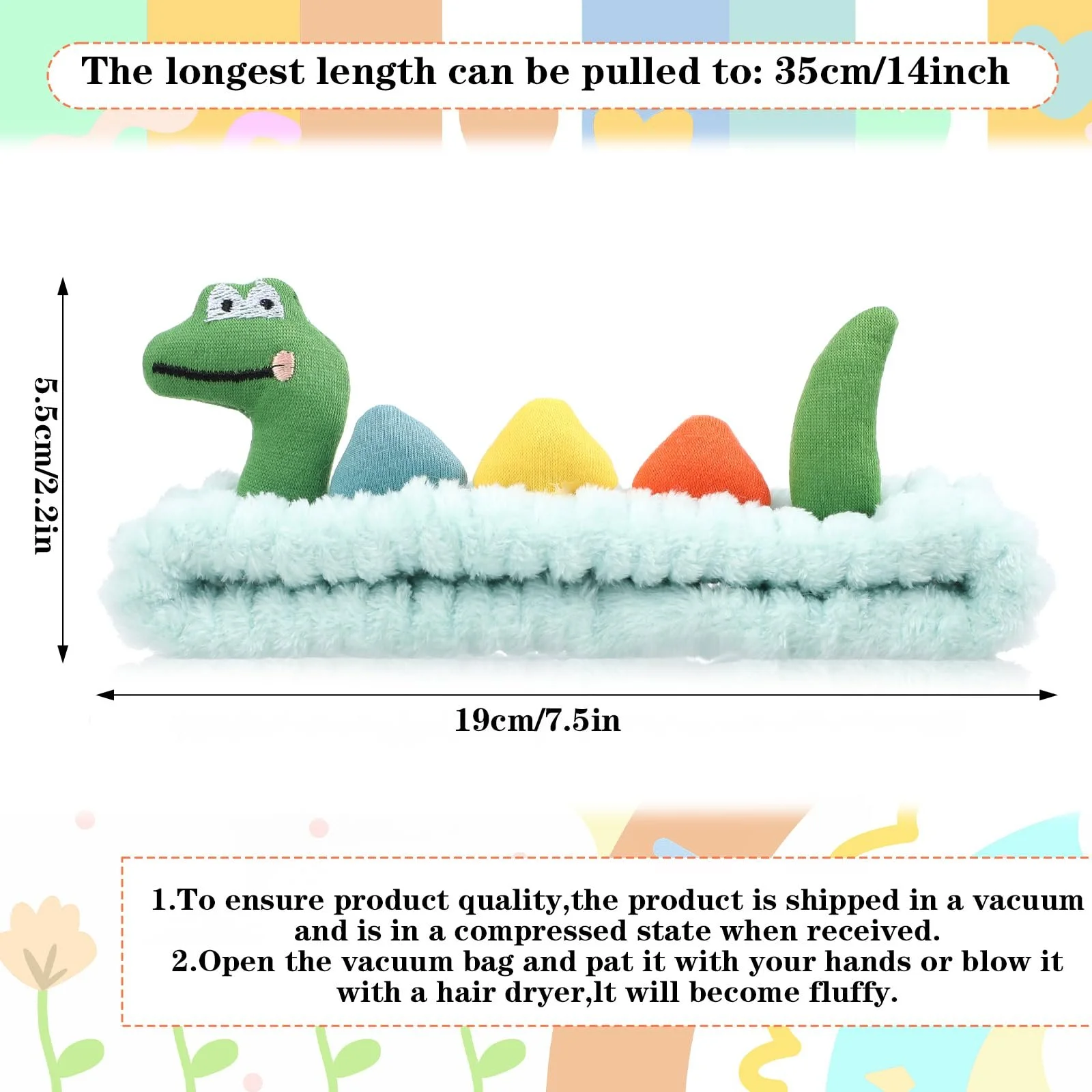 Пов'язка на голову Динозавр для вмивання, фото №2