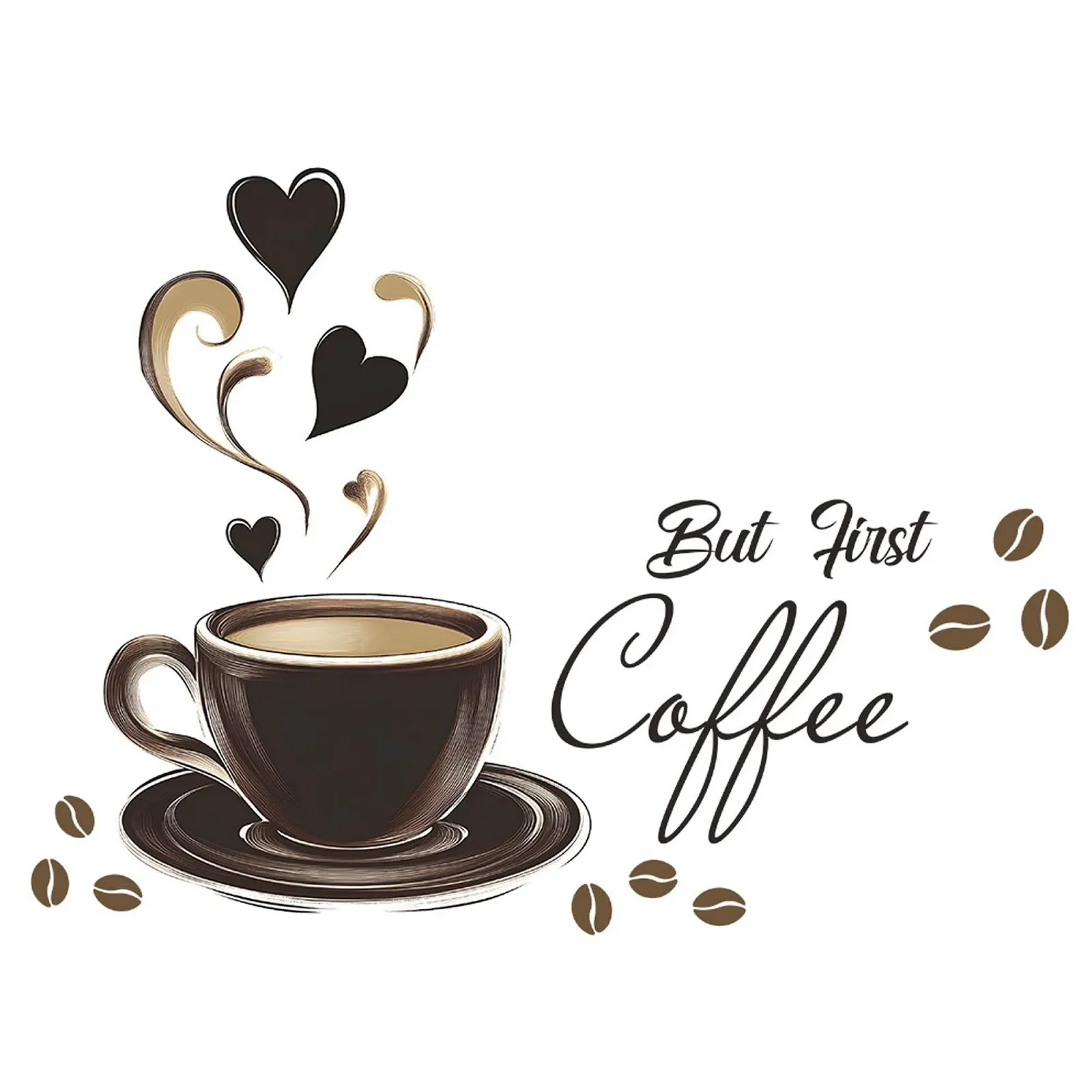 Наклейка на стену Coffee Cup Coffee Wall Sticker d, фото №1