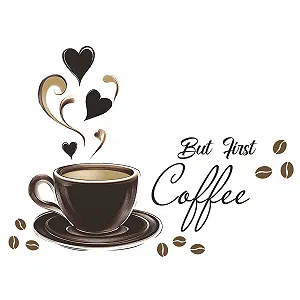Наклейка на стіну Coffee Cup Coffee Wall Sticker d - Фото 1