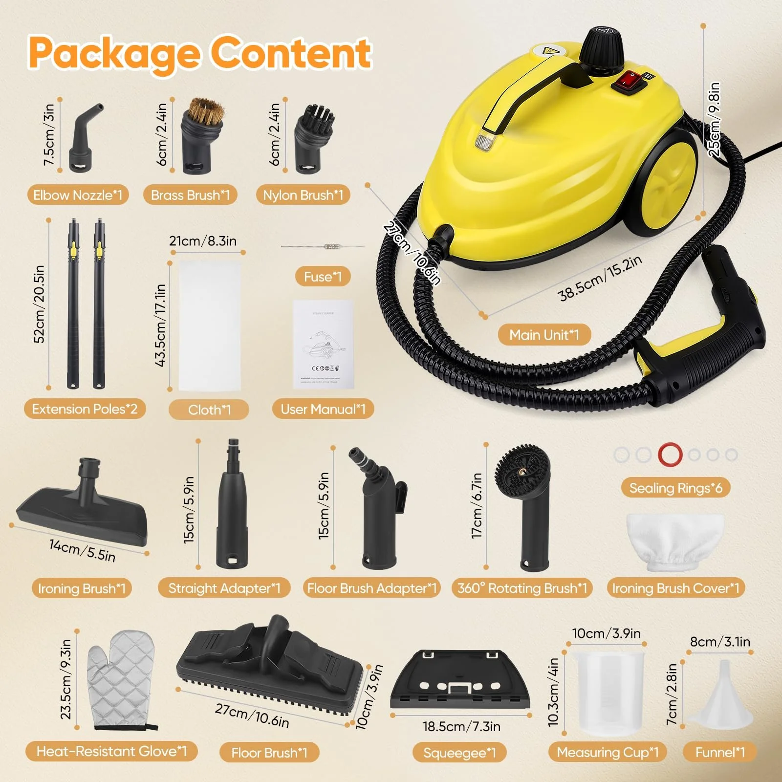 Пароочисник універсальний високотемпературний 320°C 2 л 2000 Вт, фото №5