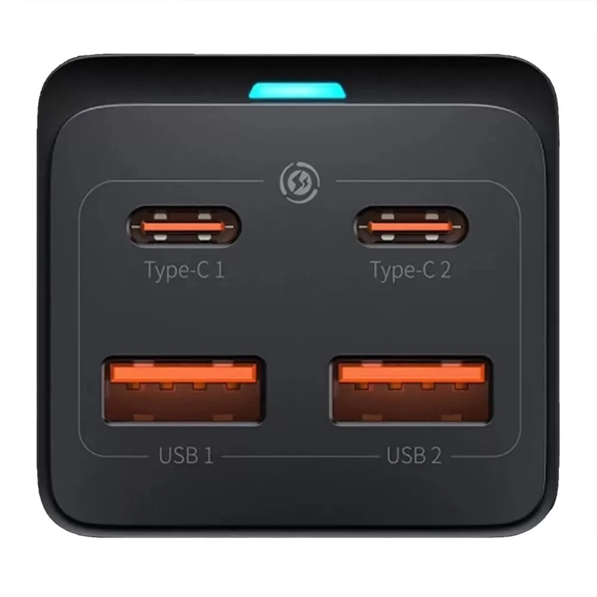 Мережевий зарядний пристрій Baseus GaN3 Pro Desktop Powerstrip AC+2U+2C 100W EU Black With Mini White Cable Type-C to 100W(20V/5A) 1m, фото №3 Мережевий зарядний пристрій Baseus GaN3 Pro Desktop Powerstrip AC+2U+2C 100W EU Black With Mini White Cable Type-C to 100W(20V/5A) 1m, фото №3