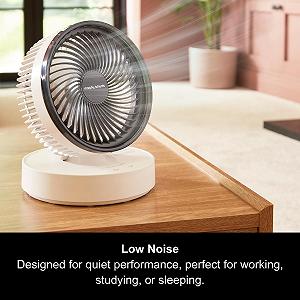 Вентилятор Morphy Richards Airflex 820003, портативный, USB, перезаряжаемый, до 17 часов, складной, 3 скорости, сенсорная панель, регулируемый наклон, тихий, настенный synthetic.ua - Фото 1