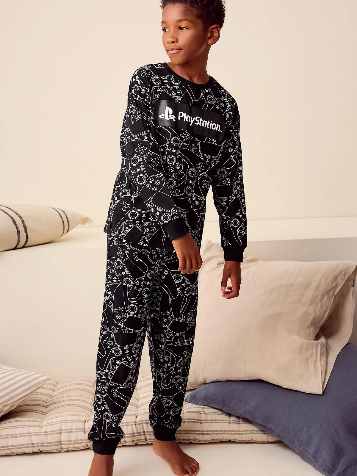 Пижама NEXT Однотонная с длинными рукавами и штанами, фото №4