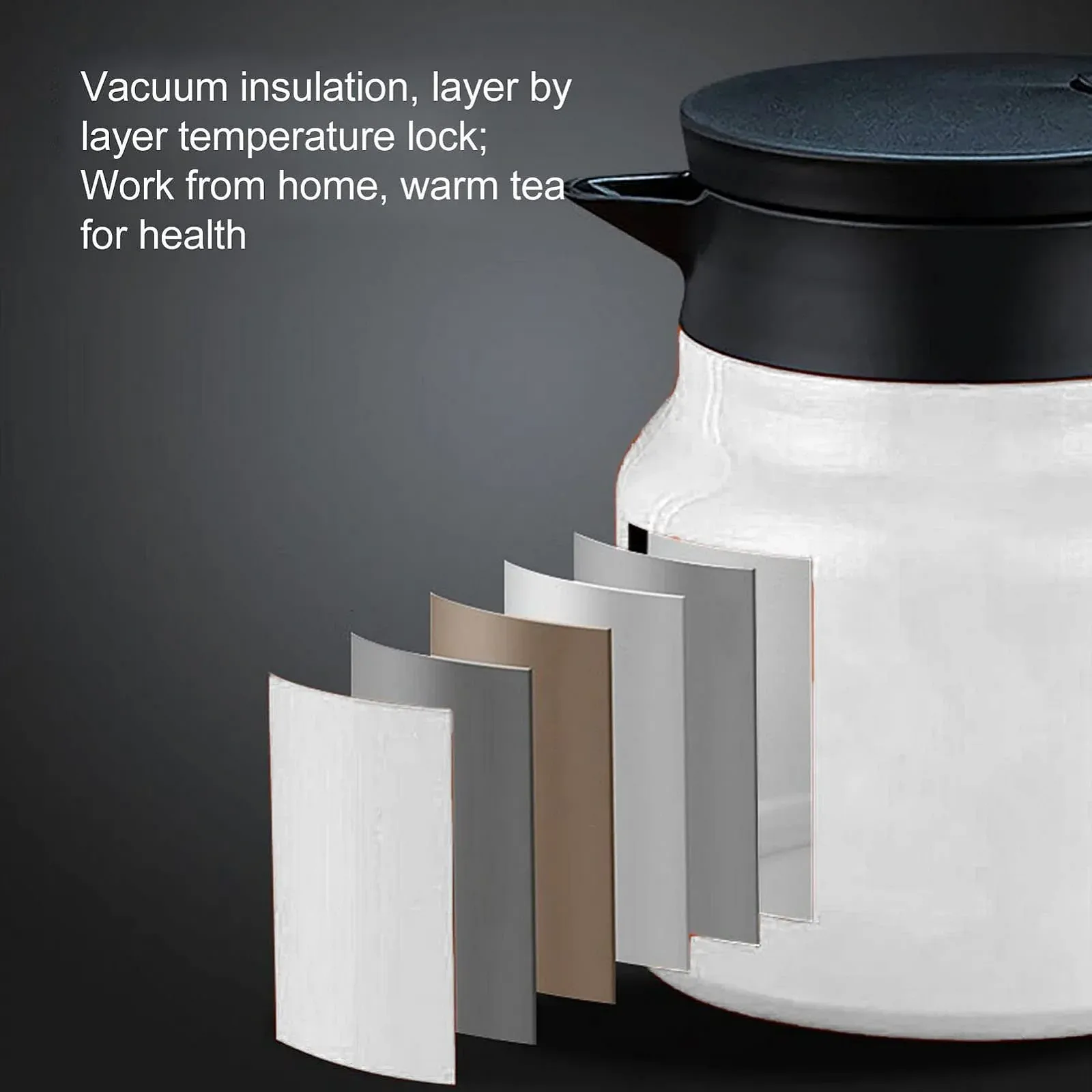 Термокавник 1 Літр з Чайним Ситечком Кавник з Фільтром-Вставкою, фото №3