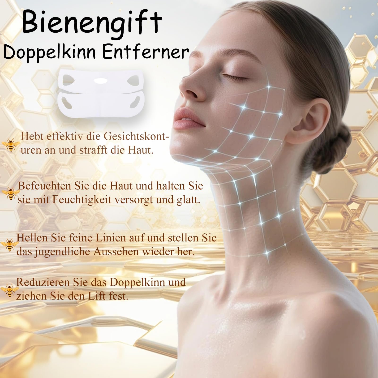 Маска для обличчя Soleneva Bee Venom V-Line, фото №2