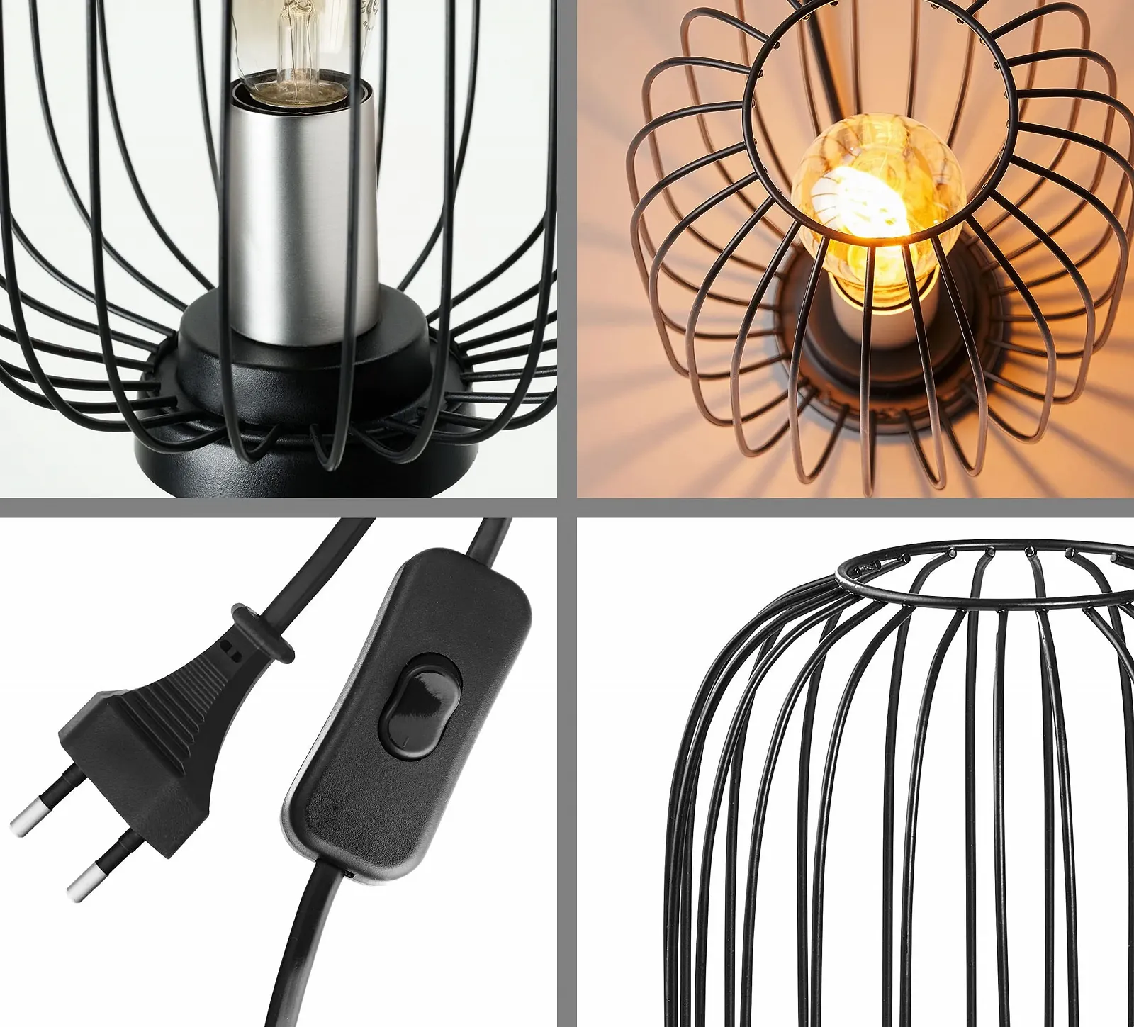 Настольная лампа AMARE Vintage 18.4 x 29 см Черная, фото №8