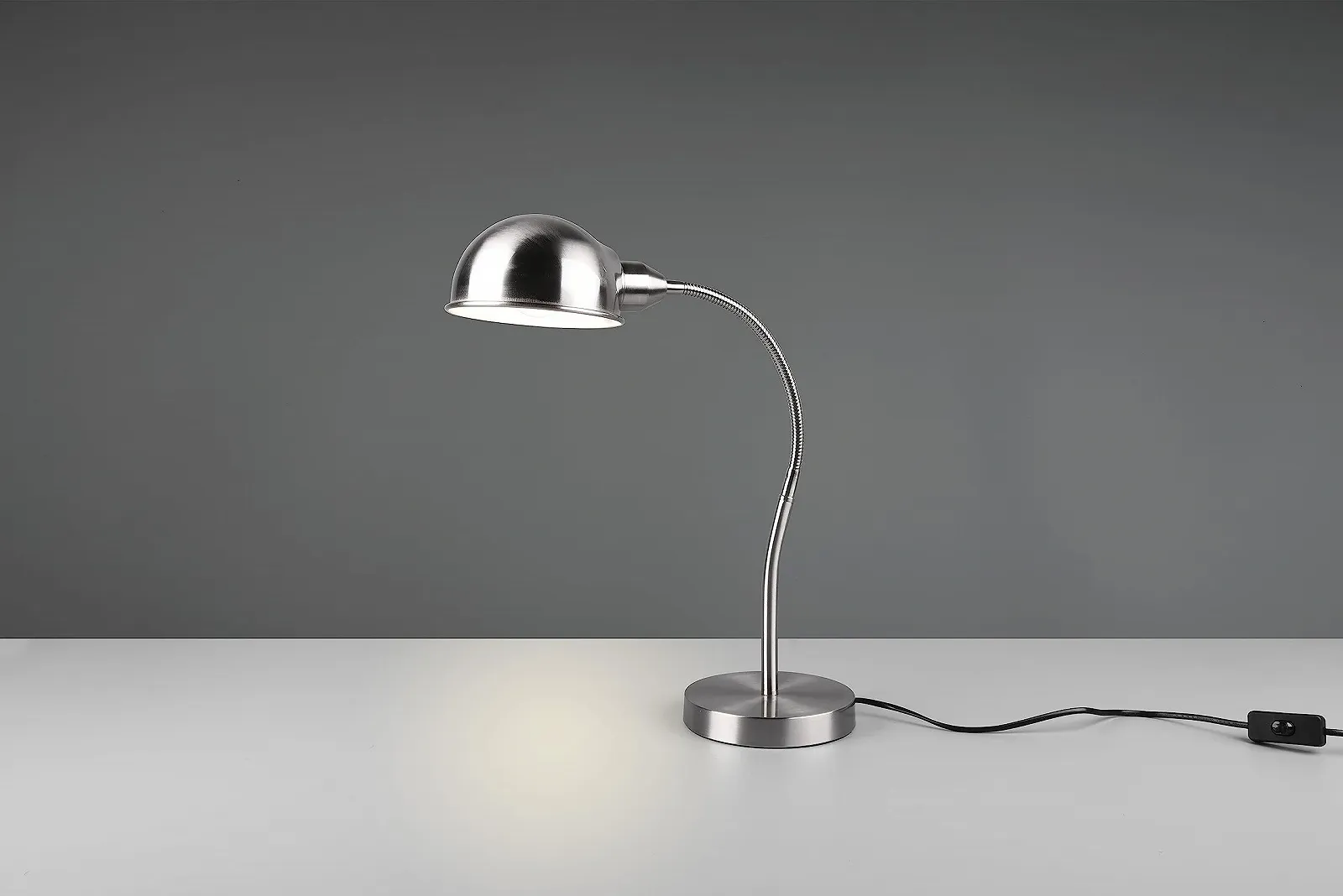 Настільна лампа Trio Leuchten Perry 504900107 Метал E27 Матовий нікель, фото №2