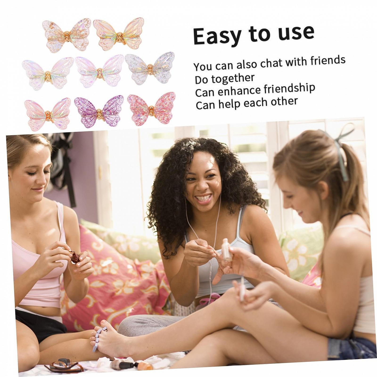 Украшения для ногтей Бабочки 8 шт. Аксессуары для DIY дизайна ногтей, фото №9