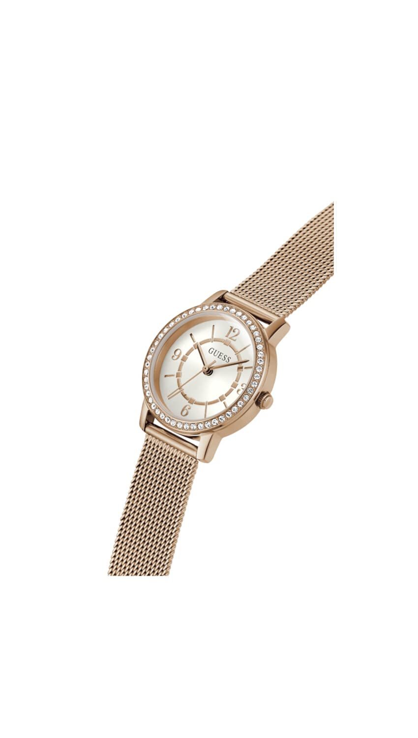 Женские часы Guess 28 мм золотистый белый циферблат золотистый корпус, фото №6