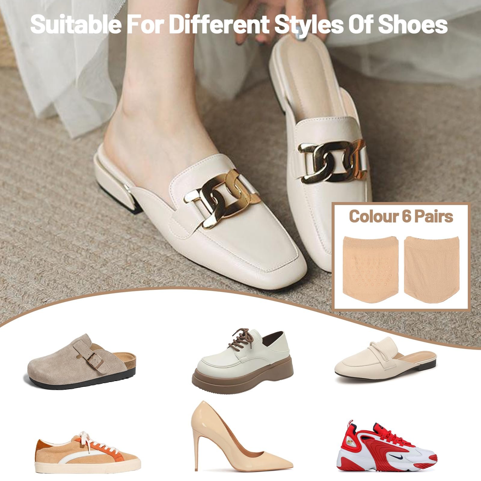 Шкарпетки з пальцями жіночі невидимі, 6 пар, фото №5