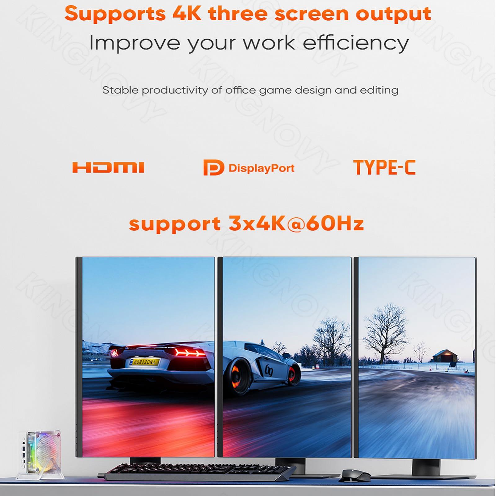 Міні ПК KingnovyPC AMD Ryzen 7 7840HS 32GB DDR5 2TB NVMe Windows 11 4K, фото №7