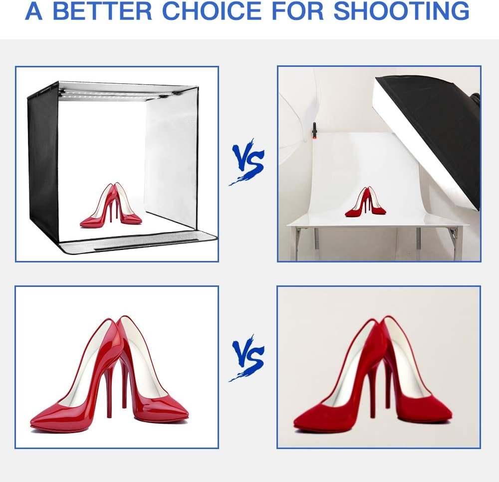 Фотобокс Samtian 60см  / 5500K / CRI 95 / 4 фони / Чорний, фото №6