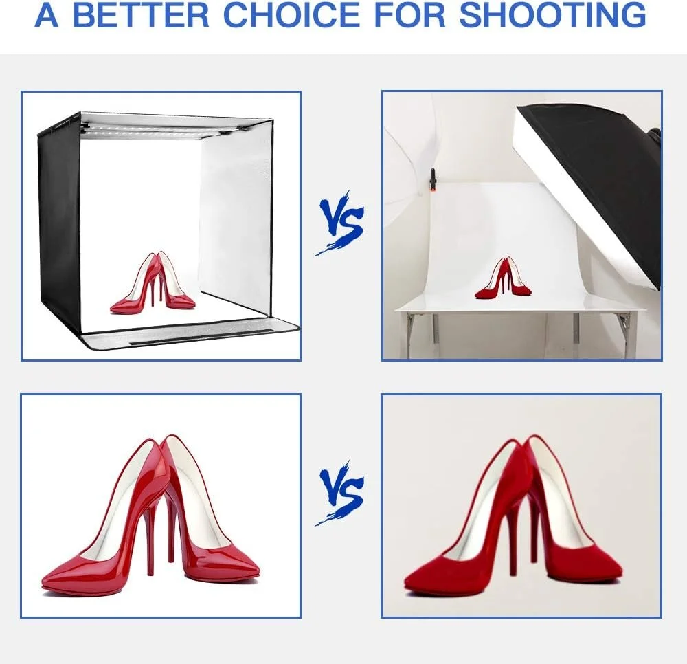 Фотобокс Samtian 60см / 5500K / CRI 95 / 4 фони / Чорний, фото №6 Фотобокс Samtian 60см / 5500K / CRI 95 / 4 фони / Чорний, фото №6