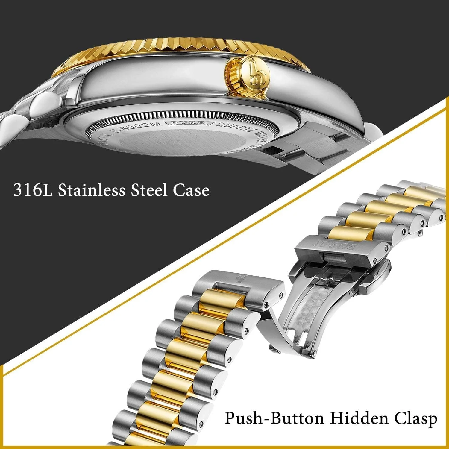 Классические часы BUREI DE-8002, фото №4