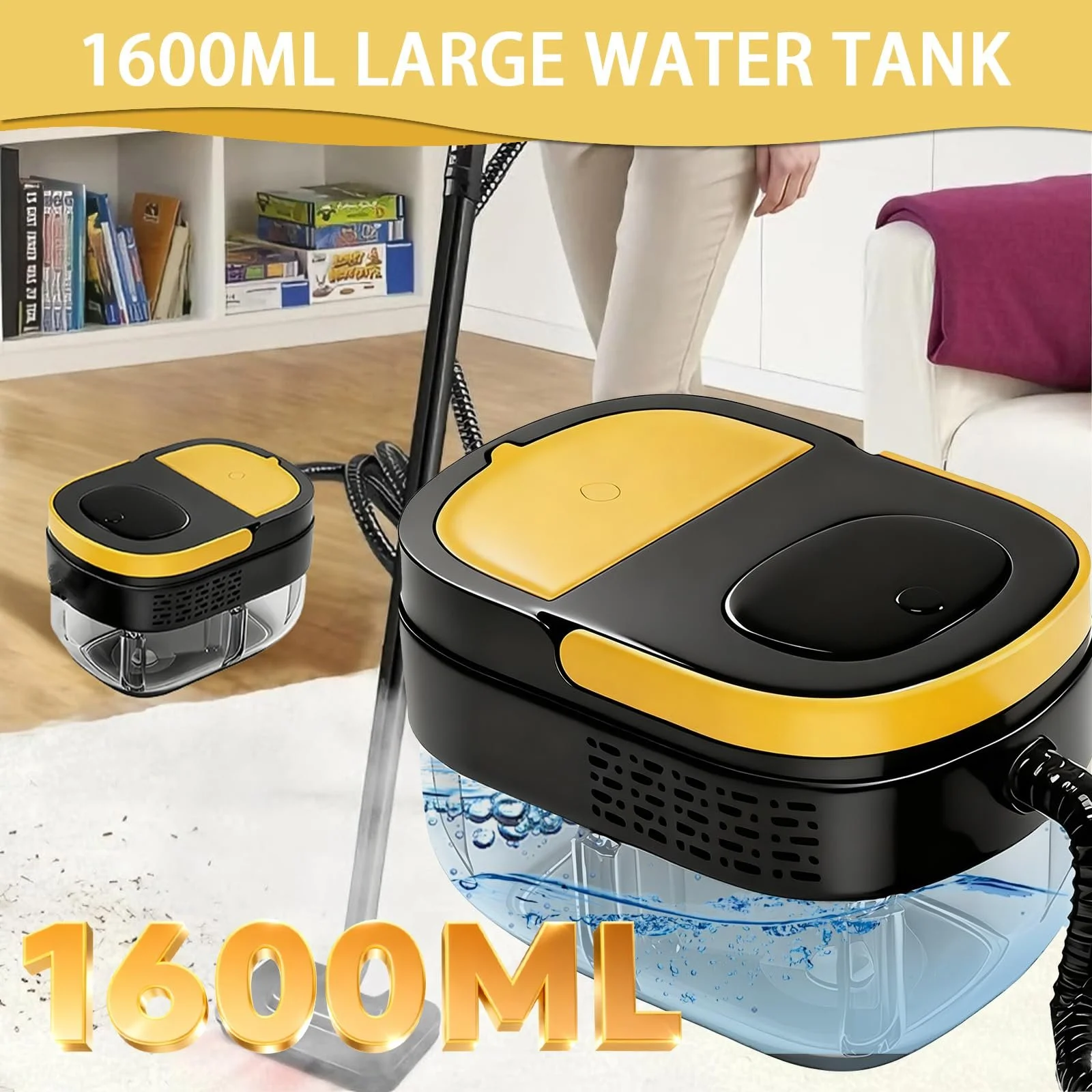 Пароочисник 2500 W ручний з 17 аксесуарами 1.6 L 4 bar Портативний, фото №4