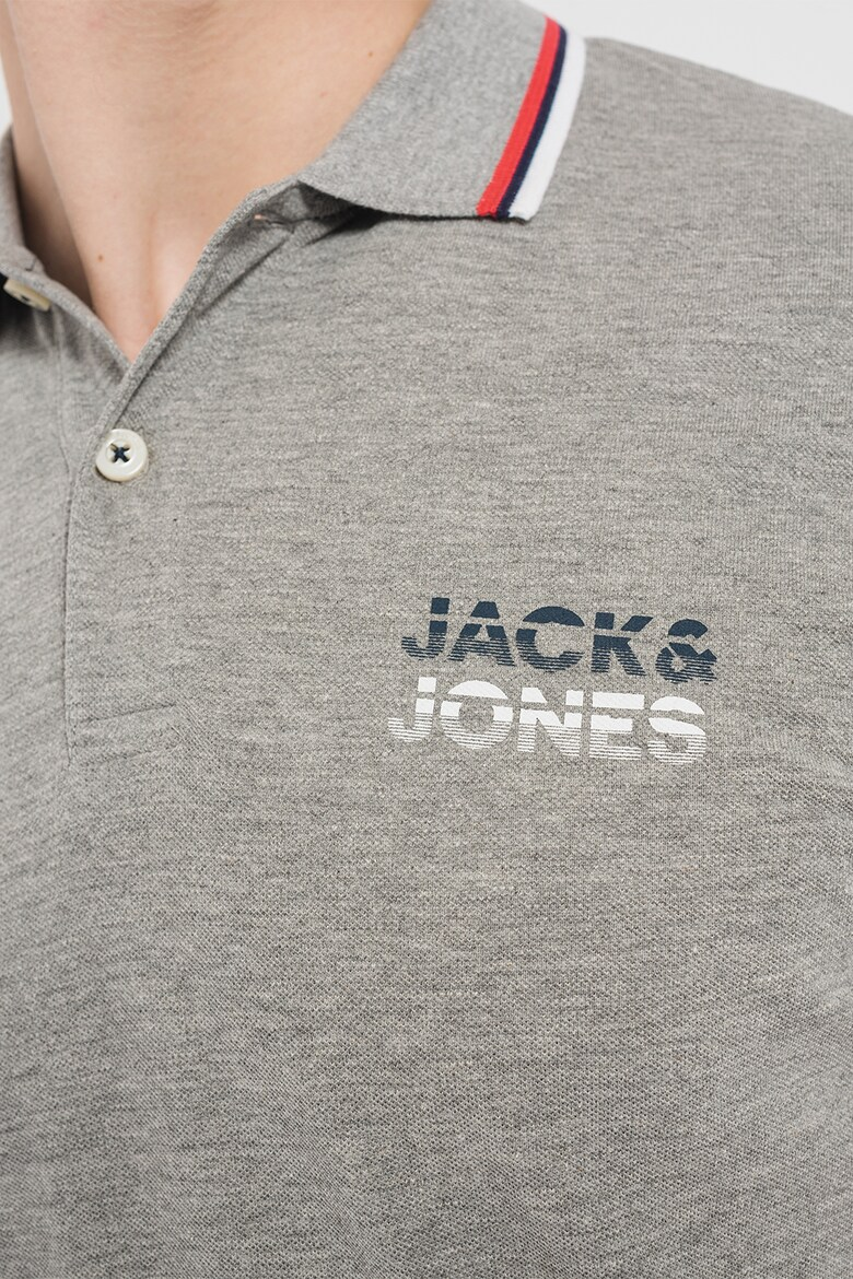 Поло Jack&Jones 12221012 Melange Серый M, фото №4