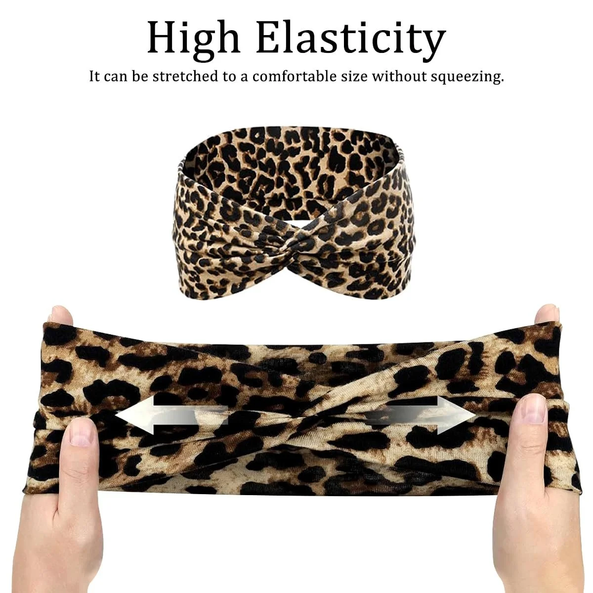 Пов'язка на голову Еластична широка М'яка, фото №4