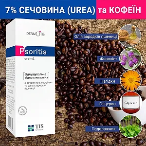 Крем для рук и тела TIS Farmaceutic PsoriTIS / Отшелушивающий и успокаивающий / При псориазе и экземе / С мочевиной 7% и кофеином / 50 мл цена на synthetic.ua - Фото 1 Крем для рук и тела TIS Farmaceutic PsoriTIS / Отшелушивающий и успокаивающий / При псориазе и экземе / С мочевиной 7% и кофеином / 50 мл synthetic.ua - Фото 1