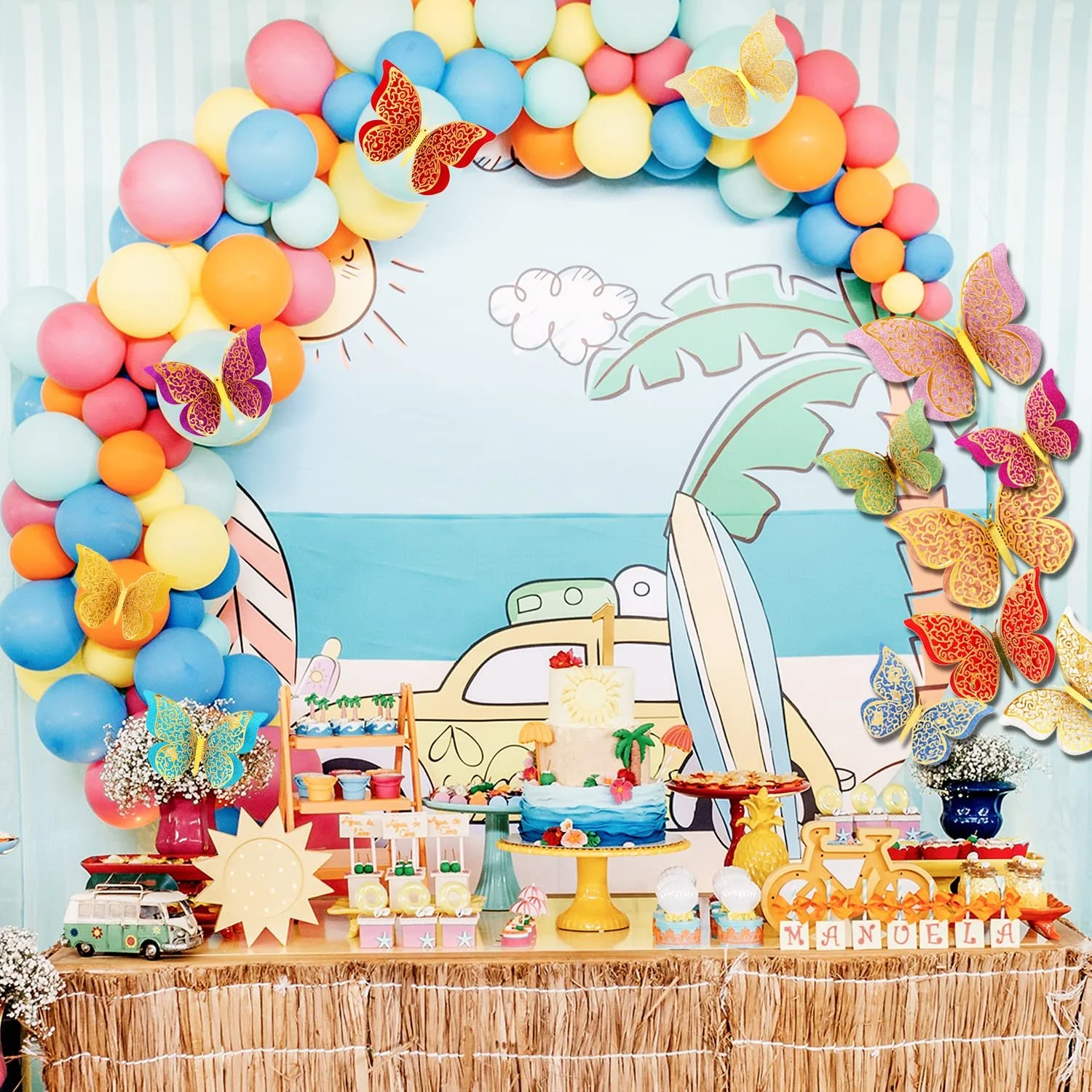 Наклейки на стіну MAMUNU 3D Butterflies 24 шт. Золоті, фото №7 Наклейки на стіну MAMUNU 3D Butterflies 24 шт. Золоті, фото №7