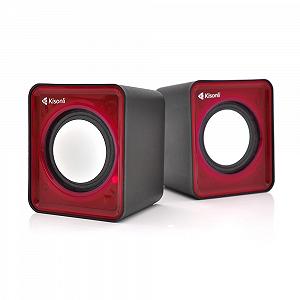 Колонки 2.0 Kisonli V310 для ПК і ноутбука USB 3.5mm, 2x0,5W, 20Hz 20KHz Red BOX Q100 - Фото 1