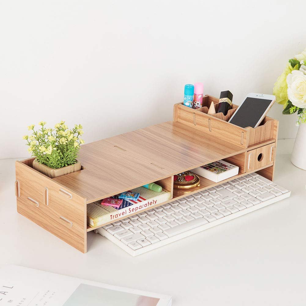 Подставка для ноутбука для монитора Современная офисная настольная стойка Полка, фото №6