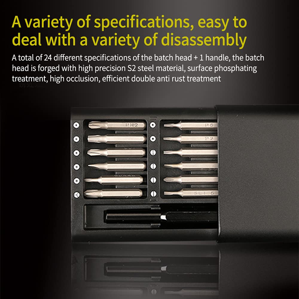 Набір Schraube 25 in 1 Прецизійні Викрутки-Bits Kit DIY-Pakket Алюмінієва Ручка Магнітні Біт для Ремонт Телефону-Ноутбуків-Годинників (Алюмінієва Оболонка), фото №3 Набір Schraube 25 in 1 Прецизійні Викрутки-Bits Kit DIY-Pakket Алюмінієва Ручка Магнітні Біт для Ремонт Телефону-Ноутбуків-Годинників (Алюмінієва Оболонка), фото №3