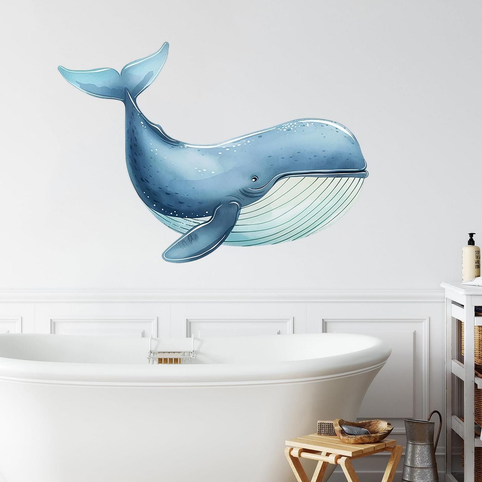 Наклейка на стіну GRAZDesign Кит Морська тематика Самоклеюча 42 x 30 см Різнокольорова, фото №3 Наклейка на стіну GRAZDesign Кит Морська тематика Самоклеюча 42 x 30 см Різнокольорова, фото №3