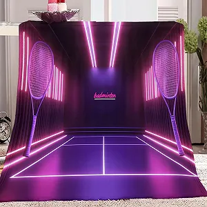 Покривало Фланель М'яка, Простота Неон Стадіон, 200 x 200 см, Фіолетовий - Фото 1