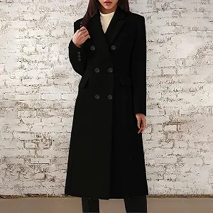 Пальто OCCOKO Двубортное Длинное Зимнее synthetic.ua - Фото 1