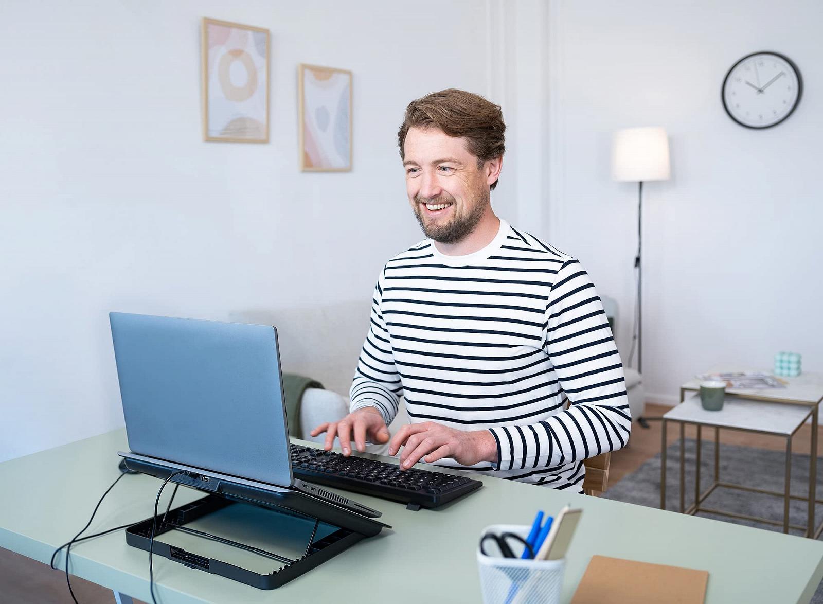 Охолоджувач для ноутбука Trust Exto Підставка для ноутбука регульована висота екологічно чисте виробництво перероблений матеріал, фото №6