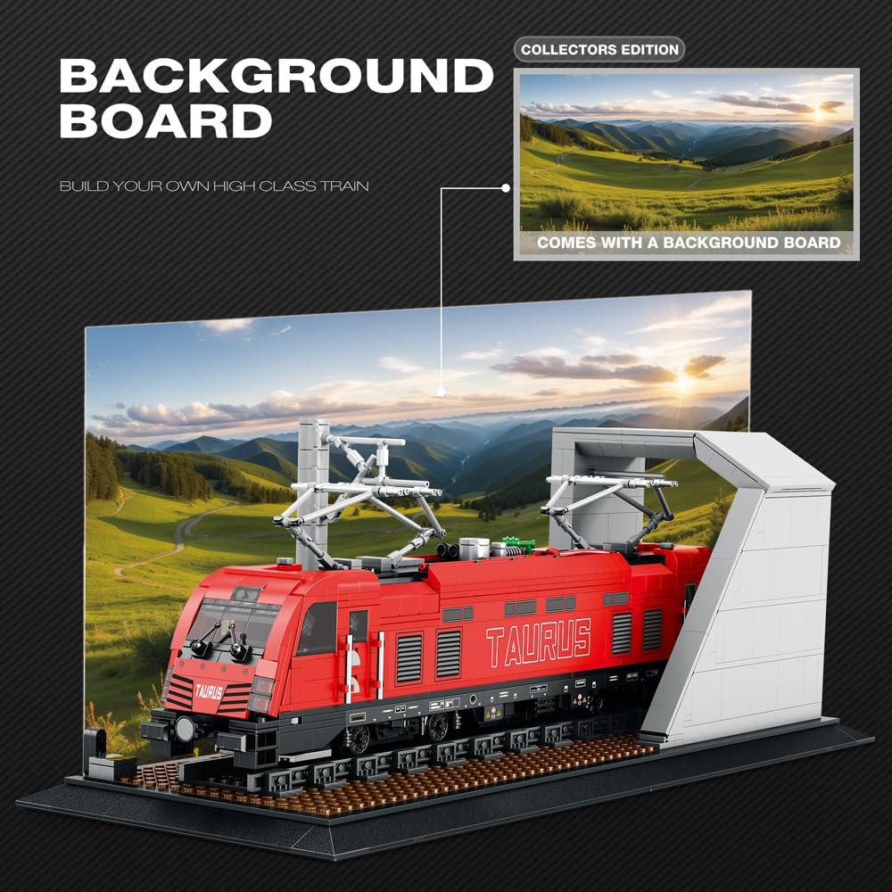 Конструктор Reobrix 66020 City Пасажирський Потяг MOC ES64U2 Електричний Локомотив 1939 частин, фото №4