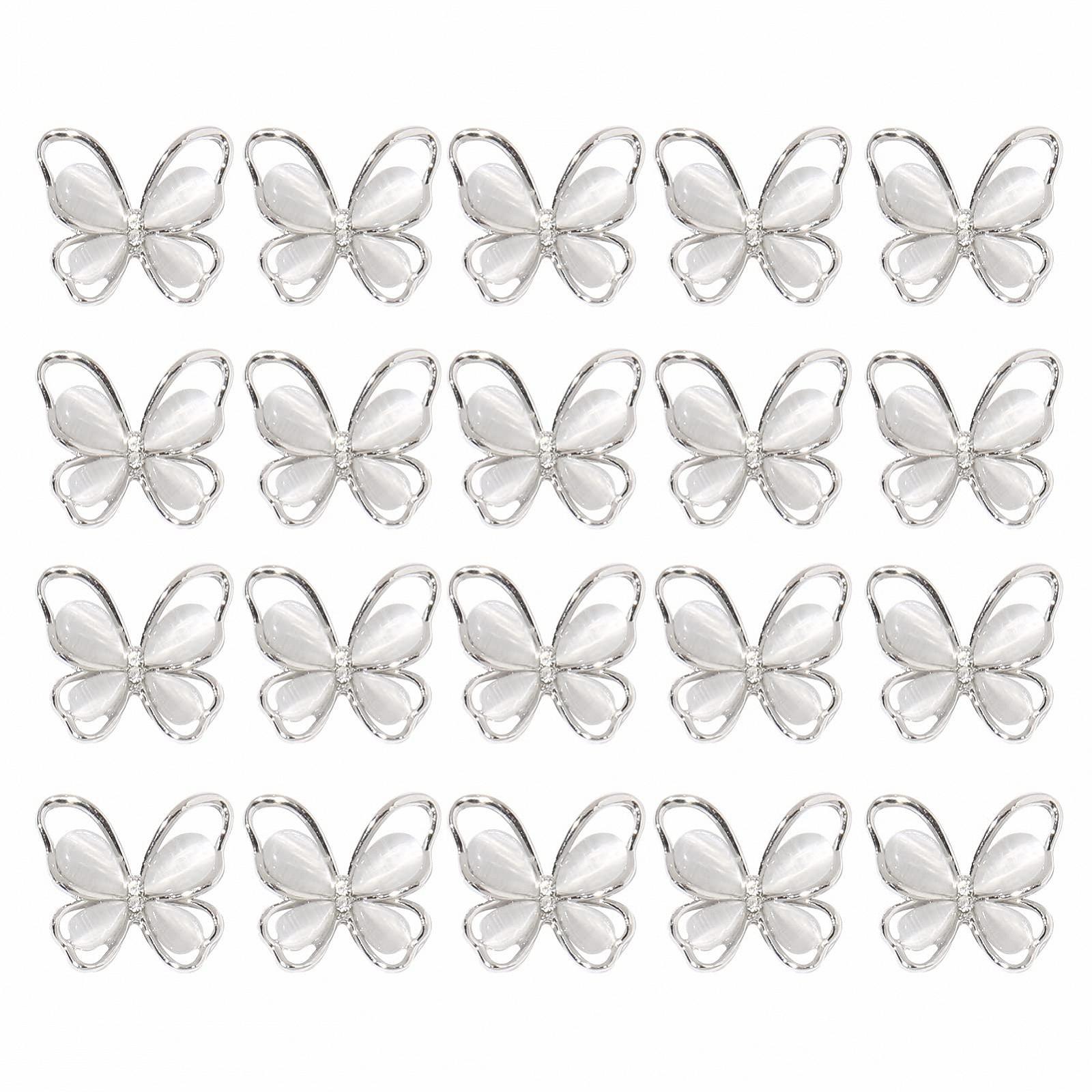 Підвіска для нігтів Метелик Білий,, фото №1