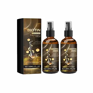 Сыворотка для роста волос, 2 шт., с экстрактом имбиря и витамином Е, натуральное утолщение для поврежденных волос, уменьшает выпадение волос, интенсивный уход для густых и блестящих волос - Фото 1