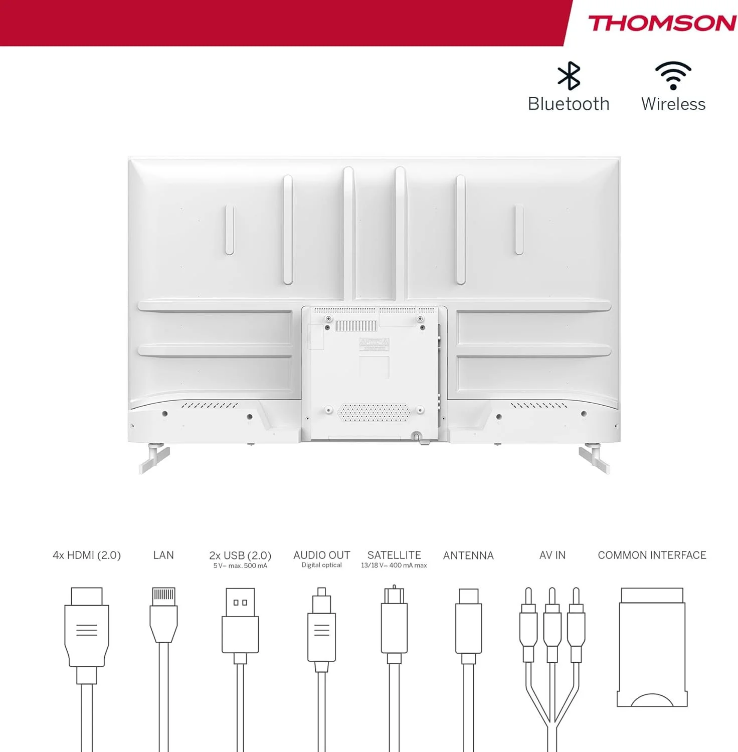 Телевізор 50" Thomson 50UA5S13W / 4K / 60 Гц / LCD / Smart TV / Wi-Fi / Bluetooth / T2, фото №4