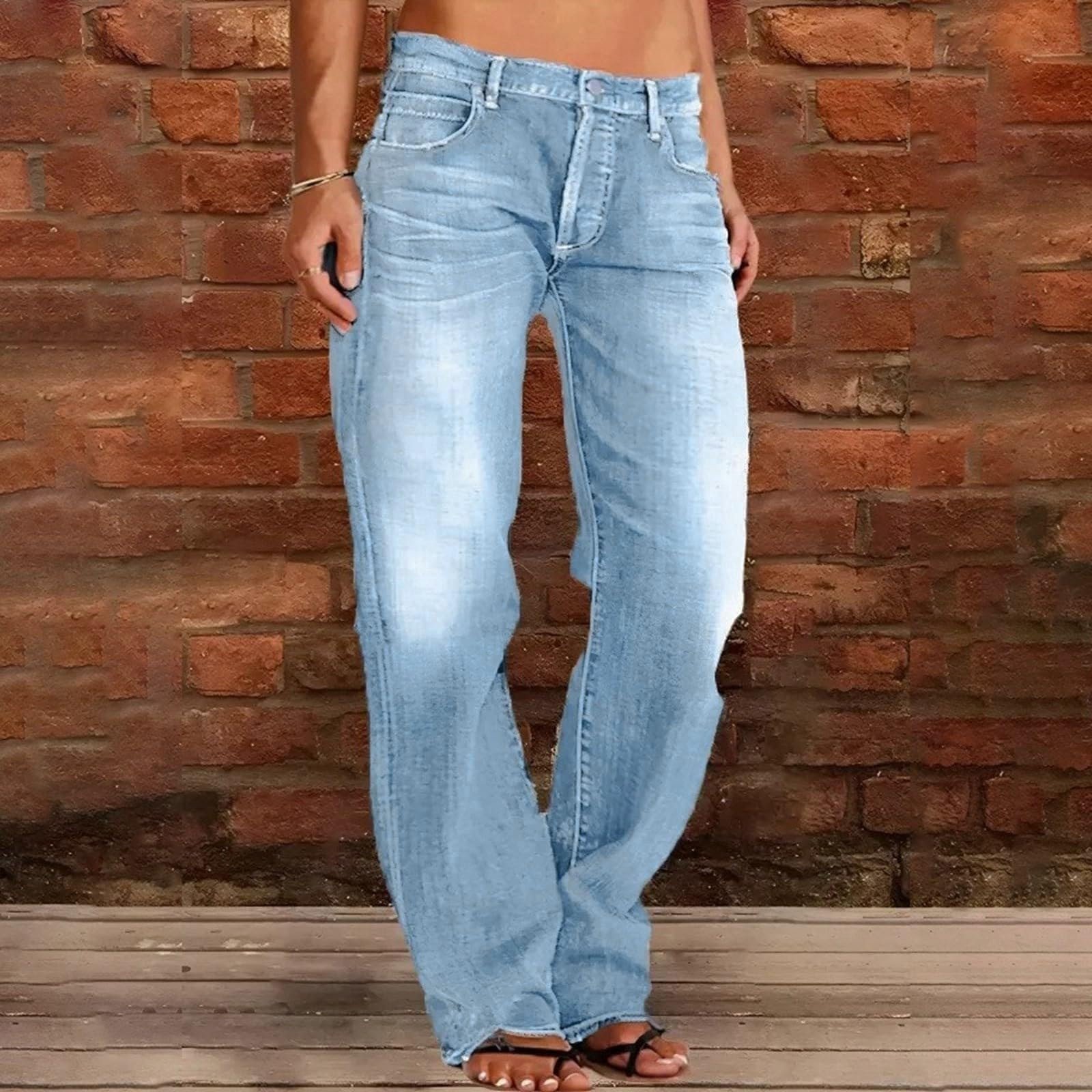 Прямі джинси для жіно із низькою посадкою, фото №2 Прямі джинси для жіно із низькою посадкою, фото №2