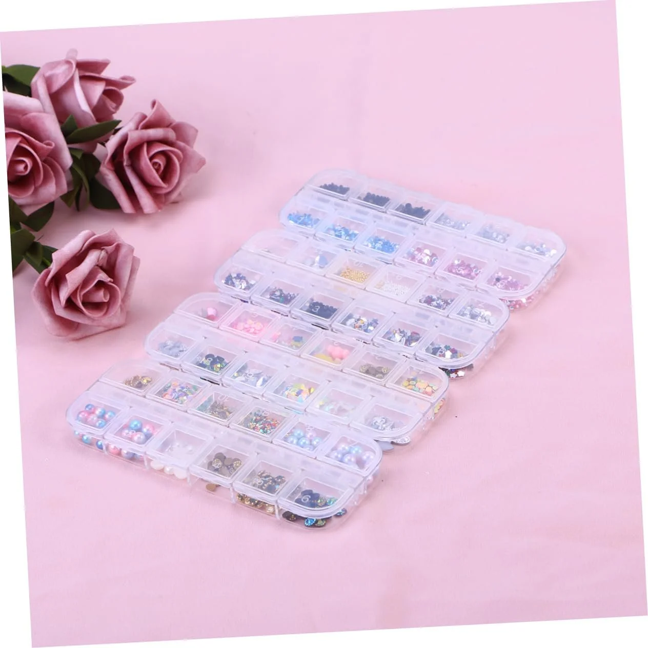 Стразы для ногтей FRCOLOR набор, 4 шт, фото №4