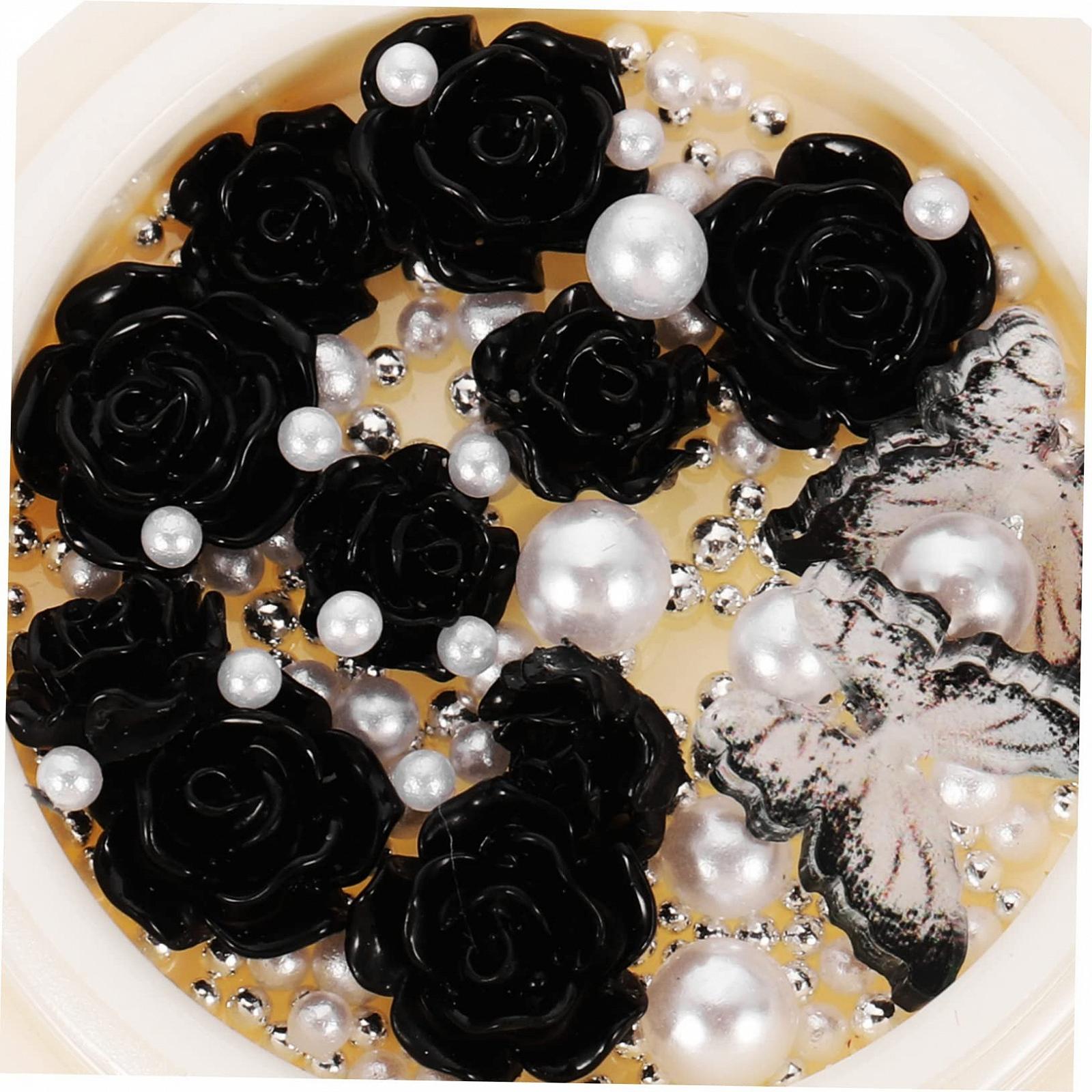 Аксессуары для ногтей FOMIYES, уникальные Черные стразы и маникюр, фото №9