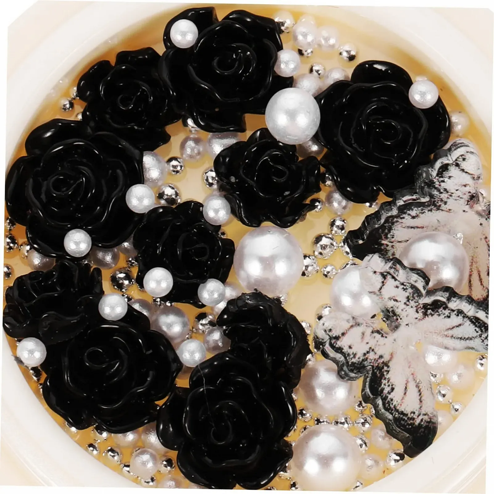 Аксессуары для ногтей FOMIYES, уникальные Черные стразы и маникюр, фото №9